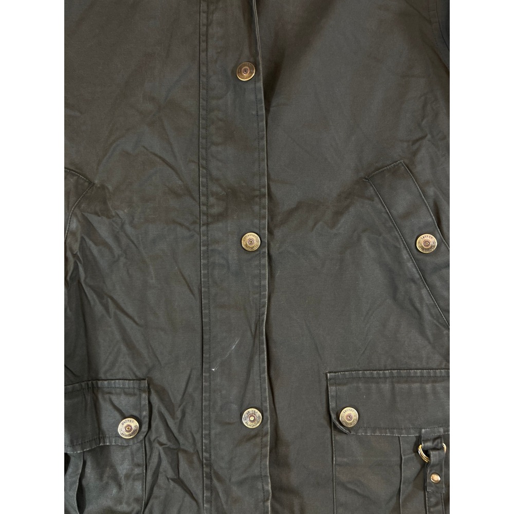 Lauren Ralph Lauren Green Field Barn Jacket Equestrian Blanket Lined Women Large - Picture 5 of 13